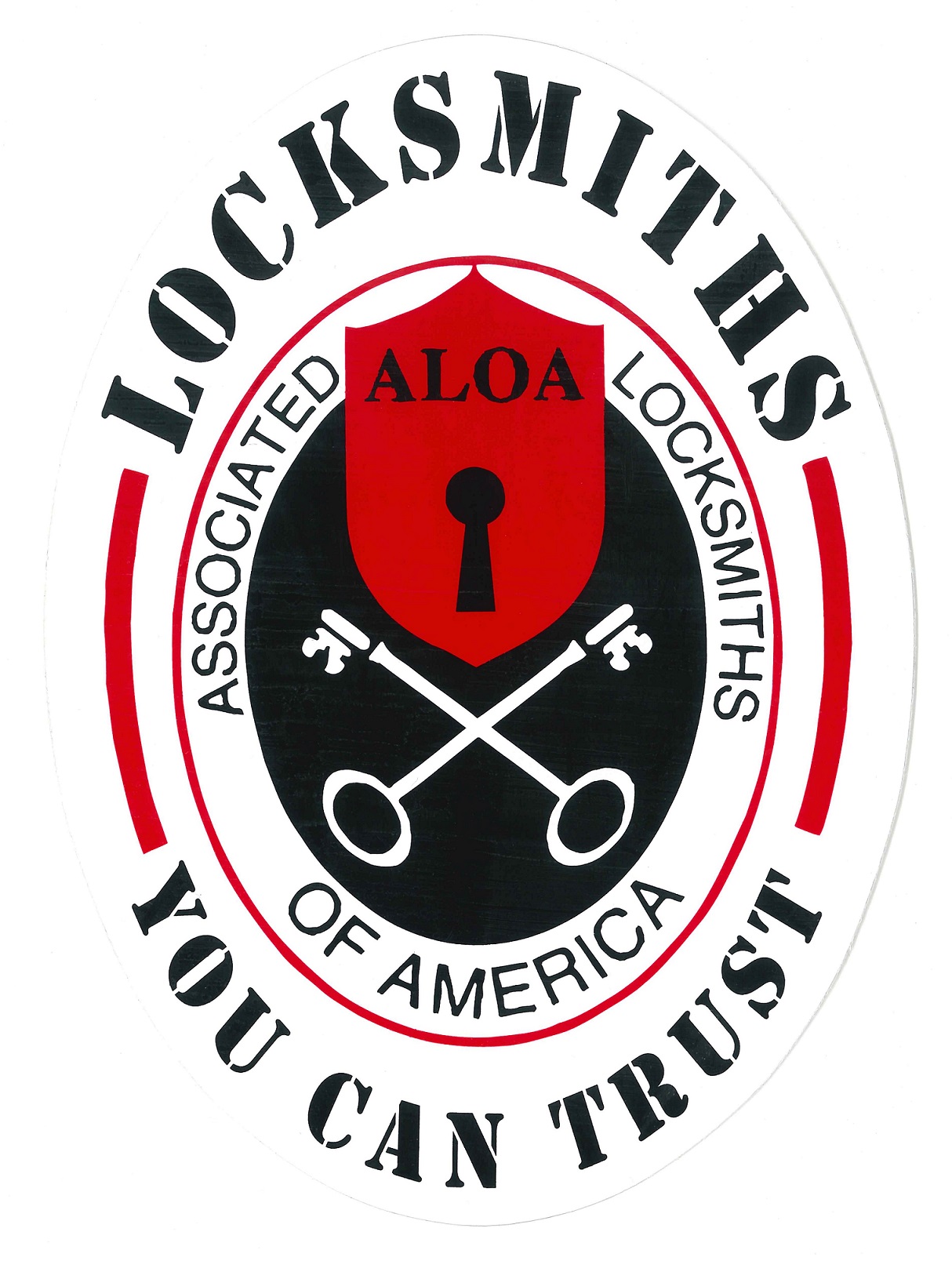ALOA Decal - Large - Double Sided - Locksmiths You Can Trust